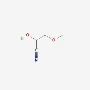 molecular formula C4H7NO2 B2459871 2-Hydroxy-3-methoxypropanenitrile CAS No. 93177-83-4