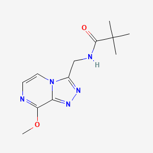 molecular formula C12H17N5O2 B2459901 N-((8-methoxy-[1,2,4]triazolo[4,3-a]pyrazin-3-yl)methyl)pivalamide CAS No. 2034368-11-9