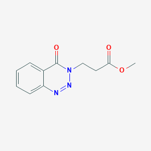 molecular formula C11H11N3O3 B2459907 methyl 3-(4-oxobenzo[d][1,2,3]triazin-3(4H)-yl)propanoate CAS No. 929830-90-0
