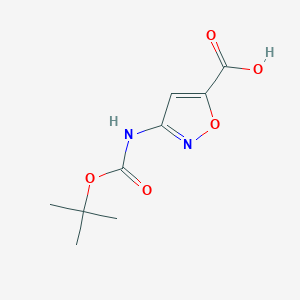 3-[(2-Methylpropan-2-yl)oxycarbonylamino]-1,2-oxazole-5-carboxylic acid