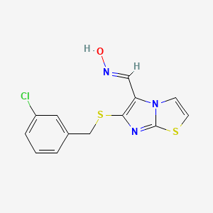 6-[(3-Chlorobenzyl)sulfanyl]imidazo[2,1-b][1,3]thiazole-5-carbaldehyde oxime
