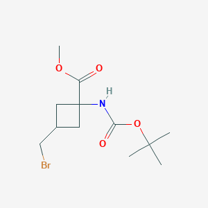 Methyl 3-(bromomethyl)-1-[(2-methylpropan-2-yl)oxycarbonylamino]cyclobutane-1-carboxylate