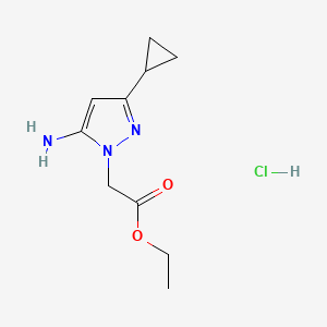 Ethyl (5-amino-3-cyclopropyl-1H-pyrazol-1-yl)acetate hydrochloride