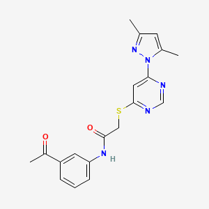 N-(3-acetylphenyl)-2-((6-(3,5-dimethyl-1H-pyrazol-1-yl)pyrimidin-4-yl)thio)acetamide