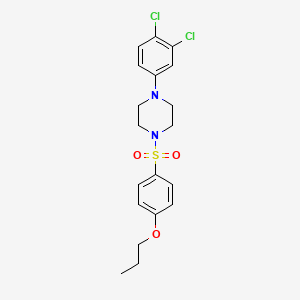1-(3,4-Dichlorophenyl)-4-(4-propoxybenzenesulfonyl)piperazine