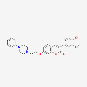 3-(3,4-dimethoxyphenyl)-7-(2-(4-phenylpiperazin-1-yl)ethoxy)-2H-chromen-2-one