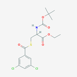 Ethyl 2-[(tert-butoxycarbonyl)amino]-3-[(3,5-dichlorobenzoyl)sulfanyl]propanoate