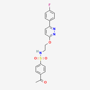 4-acetyl-N-(2-((6-(4-fluorophenyl)pyridazin-3-yl)oxy)ethyl)benzenesulfonamide