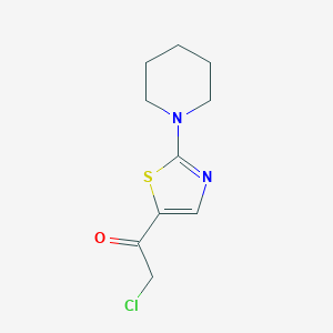 molecular formula C10H13ClN2OS B2459994 2-Chloro-1-(2-(piperidin-1-yl)thiazol-5-yl)ethanone CAS No. 790271-19-1