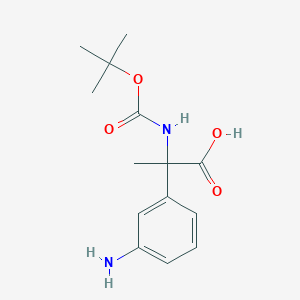 2-(3-Aminophenyl)-2-((tert-butoxycarbonyl)amino)propanoic acid