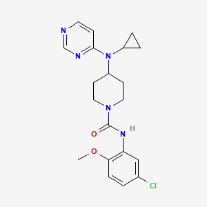 molecular formula C20H24ClN5O2 B2459998 N-(5-Chloro-2-methoxyphenyl)-4-[cyclopropyl(pyrimidin-4-yl)amino]piperidine-1-carboxamide CAS No. 2415552-65-5