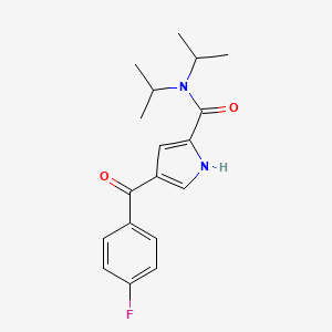 molecular formula C18H21FN2O2 B2459999 4-(4-fluorobenzoyl)-N,N-diisopropyl-1H-pyrrole-2-carboxamide CAS No. 478078-75-0