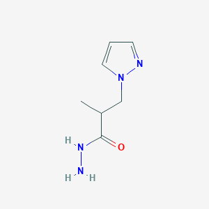 2-Methyl-3-(1H-pyrazol-1-yl)propanohydrazide