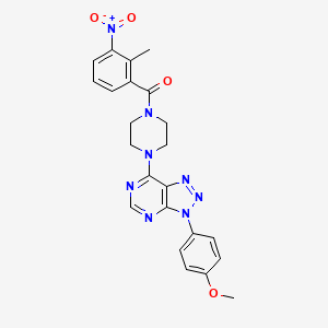(4-(3-(4-methoxyphenyl)-3H-[1,2,3]triazolo[4,5-d]pyrimidin-7-yl)piperazin-1-yl)(2-methyl-3-nitrophenyl)methanone