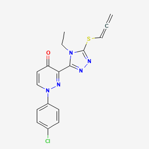 1-(4-chlorophenyl)-3-[4-ethyl-5-(1,2-propadienylsulfanyl)-4H-1,2,4-triazol-3-yl]-4(1H)-pyridazinone