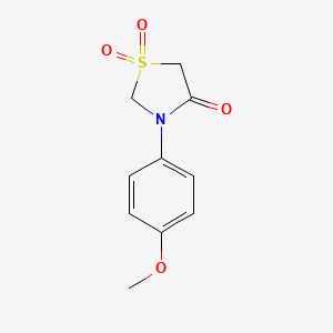 molecular formula C10H11NO4S B2460057 3-(4-Methoxyphenyl)-1lambda~6~,3-thiazolane-1,1,4-trione CAS No. 109052-43-9