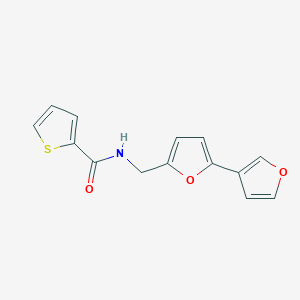 molecular formula C14H11NO3S B2460066 N-([2,3'-bifuran]-5-ylmethyl)thiophene-2-carboxamide CAS No. 2034441-56-8