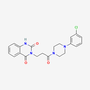 molecular formula C21H21ClN4O3 B2460070 3-(3-(4-(3-chlorophenyl)piperazin-1-yl)-3-oxopropyl)quinazoline-2,4(1H,3H)-dione CAS No. 895830-19-0