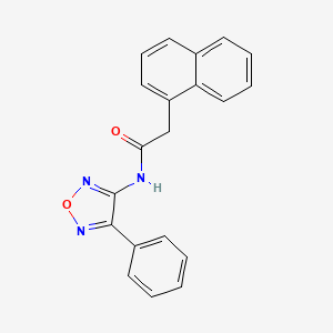 molecular formula C20H15N3O2 B2460073 2-(naphthalen-1-yl)-N-(4-phenyl-1,2,5-oxadiazol-3-yl)acetamide CAS No. 866248-34-2