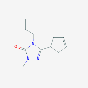 molecular formula C11H15N3O B2460080 3-(cyclopent-3-en-1-yl)-1-methyl-4-(prop-2-en-1-yl)-4,5-dihydro-1H-1,2,4-triazol-5-one CAS No. 2197710-25-9
