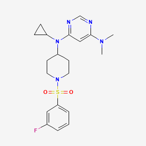 molecular formula C20H26FN5O2S B2460137 N4-cyclopropyl-N4-[1-(3-fluorobenzenesulfonyl)piperidin-4-yl]-N6,N6-dimethylpyrimidine-4,6-diamine CAS No. 2380171-01-5