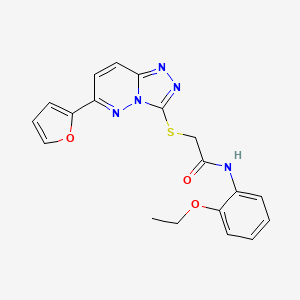 molecular formula C19H17N5O3S B2460177 N-(2-ethoxyphenyl)-2-{[6-(furan-2-yl)-[1,2,4]triazolo[4,3-b]pyridazin-3-yl]sulfanyl}acetamide CAS No. 894067-08-4