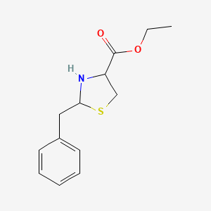 molecular formula C13H17NO2S B2460231 Ethyl 2-benzyl-1,3-thiazolidine-4-carboxylate CAS No. 2248274-50-0