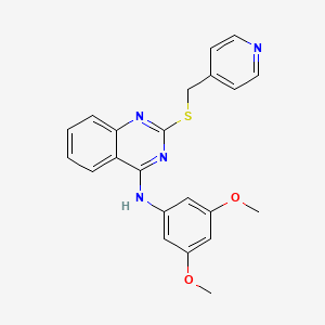 molecular formula C22H20N4O2S B2460289 N-(3,5-dimethoxyphenyl)-2-{[(pyridin-4-yl)methyl]sulfanyl}quinazolin-4-amine CAS No. 913512-76-2