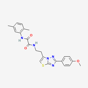molecular formula C23H23N5O3S B2460301 N1-(2,5-dimethylphenyl)-N2-(2-(2-(4-methoxyphenyl)thiazolo[3,2-b][1,2,4]triazol-6-yl)ethyl)oxalamide CAS No. 894032-77-0