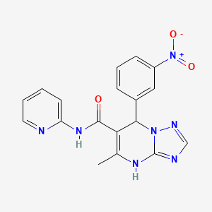 5-methyl-7-(3-nitrophenyl)-N-(pyridin-2-yl)-4,7-dihydro-[1,2,4]triazolo[1,5-a]pyrimidine-6-carboxamide
