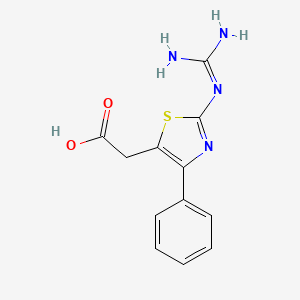 2-(2-{[Amino(imino)methyl]amino}-4-phenyl-1,3-thiazol-5-yl)acetic acid