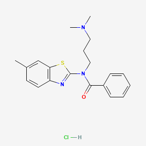 N-(3-(dimethylamino)propyl)-N-(6-methylbenzo[d]thiazol-2-yl)benzamide hydrochloride