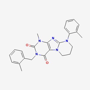 1-methyl-3-(2-methylbenzyl)-9-(o-tolyl)-6,7,8,9-tetrahydropyrimido[2,1-f]purine-2,4(1H,3H)-dione