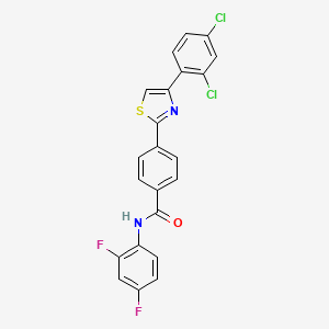 4-[4-(2,4-dichlorophenyl)-1,3-thiazol-2-yl]-N-(2,4-difluorophenyl)benzamide
