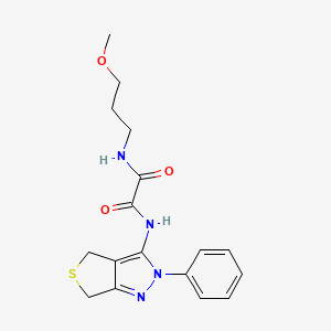 molecular formula C17H20N4O3S B2460406 N-(3-methoxypropyl)-N'-{2-phenyl-2H,4H,6H-thieno[3,4-c]pyrazol-3-yl}ethanediamide CAS No. 900009-62-3