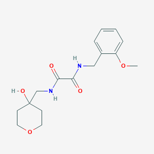 molecular formula C16H22N2O5 B2460425 N1-((4-hydroxytetrahydro-2H-pyran-4-yl)methyl)-N2-(2-methoxybenzyl)oxalamide CAS No. 1351659-65-8