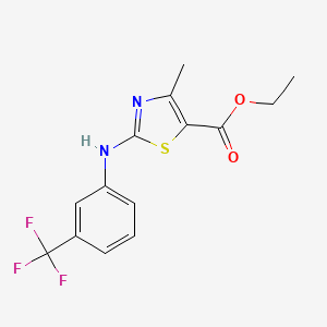 Ethyl 4-methyl-2-{[3-(trifluoromethyl)phenyl]amino}-1,3-thiazole-5-carboxylate