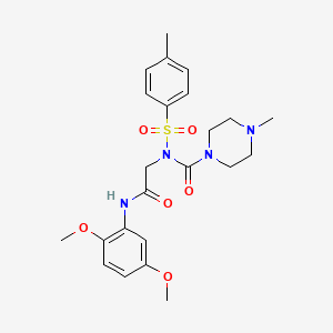 N-(2-((2,5-dimethoxyphenyl)amino)-2-oxoethyl)-4-methyl-N-tosylpiperazine-1-carboxamide