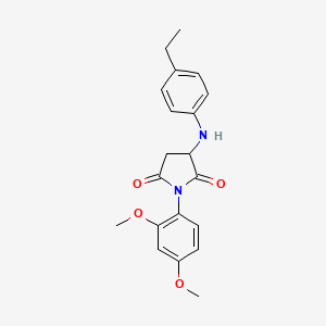 1-(2,4-Dimethoxyphenyl)-3-((4-ethylphenyl)amino)pyrrolidine-2,5-dione