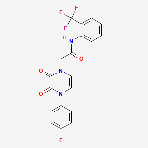 2-(4-(4-fluorophenyl)-2,3-dioxo-3,4-dihydropyrazin-1(2H)-yl)-N-(2-(trifluoromethyl)phenyl)acetamide