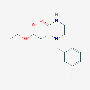 molecular formula C15H19FN2O3 B2460506 Ethyl [1-(3-fluorobenzyl)-3-oxopiperazin-2-yl]acetate CAS No. 1008658-22-7