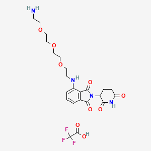 molecular formula C23H29F3N4O9 B2460556 Pomalidomide-PEG3-C2-NH2 TFA 
