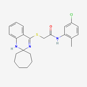 molecular formula C23H26ClN3OS B2460560 N-(5-chloro-2-methylphenyl)-2-{1'H-spiro[cycloheptane-1,2'-quinazoline]sulfanyl}acetamide CAS No. 893788-09-5
