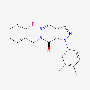B2460612 1-(3,4-dimethylphenyl)-6-(2-fluorobenzyl)-4-methyl-1H-pyrazolo[3,4-d]pyridazin-7(6H)-one CAS No. 941973-59-7