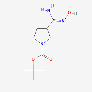 molecular formula C10H19N3O3 B2460614 1-Boc-3-(N-hydroxycarbamimidoyl)-pyrrolidine CAS No. 1352661-59-6