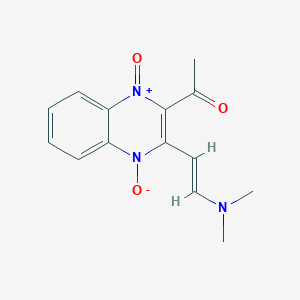 2-acetyl-3-[(E)-2-(dimethylamino)ethenyl]quinoxaline-1,4-diium-1,4-bis(olate)