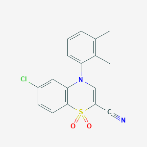 6-chloro-4-(2,3-dimethylphenyl)-4H-benzo[b][1,4]thiazine-2-carbonitrile 1,1-dioxide
