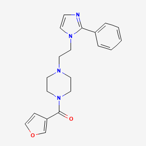 furan-3-yl(4-(2-(2-phenyl-1H-imidazol-1-yl)ethyl)piperazin-1-yl)methanone