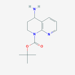 molecular formula C13H19N3O2 B2460632 Tert-butyl 4-amino-1,2,3,4-tetrahydro-1,8-naphthyridine-1-carboxylate CAS No. 1822862-83-8