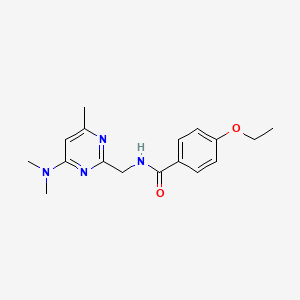 molecular formula C17H22N4O2 B2460696 N-((4-(dimethylamino)-6-methylpyrimidin-2-yl)methyl)-4-ethoxybenzamide CAS No. 1797977-97-9